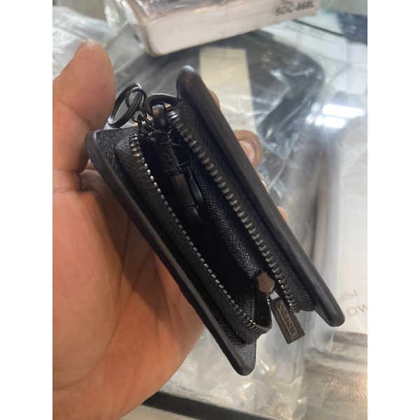 Dompet Gantungan Kunci Stnk Mobil/Motor Coach Import Premium Black .