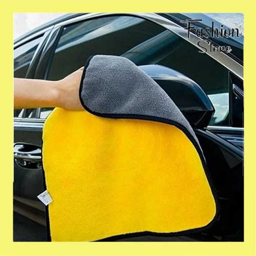 FS KAIN LAP MICROFIBER 400GSM 30X30CM KAIN LAP KUNING MOBIL MOTOR SERBAGUNA 2 SISI / OTOMOTIF TOWEL