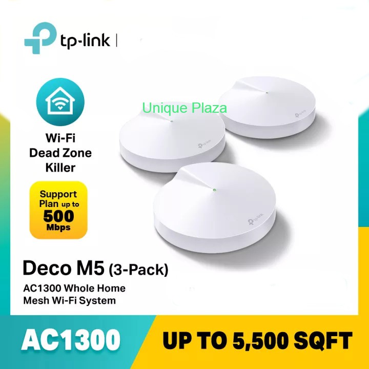 TP-LINK TPLink Deco M5 (3 Pack) AC1300 Whole Home Mesh Wi-Fi System