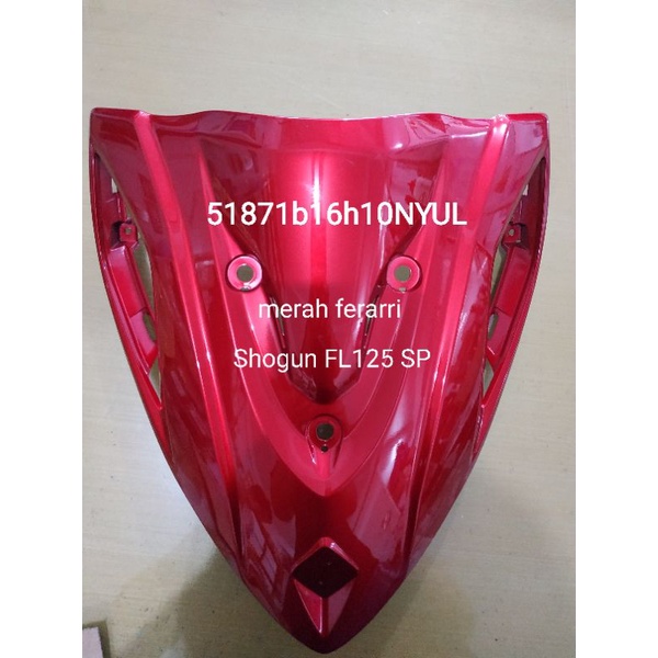Tameng/Tebeng Segitiga Depan Shogun FL125 SP merah ferrari