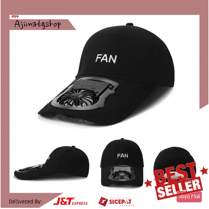 FASHION TRAVELING TOPI KIPAS ANGIN USB MINI, CAP WITH MINIFAN, USB - TOPI KIPAS ANGIN - TOPI ANTI PA