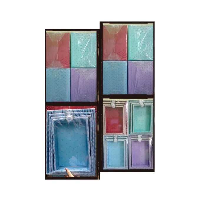 

AKSESORIS PERNIKAHAN KOTAK HANTARAN BUKA BAHAN PINGGIRAN TRIPLEK 1 SET ISI 4 KOTAK PERLENGKAPAN PESTA CRAFT