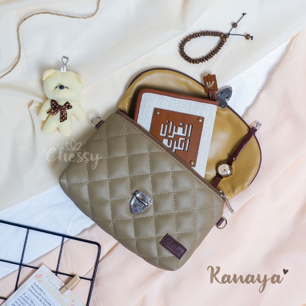 Tas Cantik Kanaya Sling Bag &amp; Hand Bag Kulit Sintetis by Chessy (2 in 1)