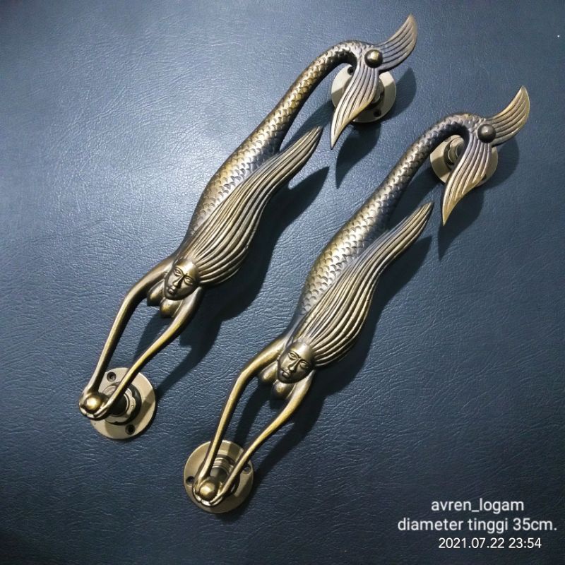 Handle pintu rumah antik motif duyung