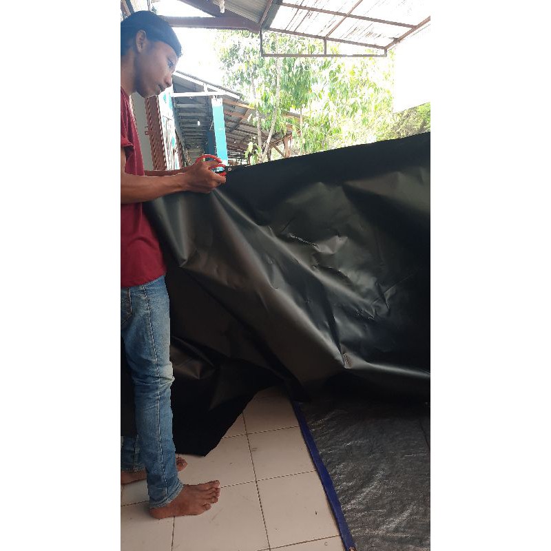 Terpal kolam ikan 3×7m HDPE GEOMEMBRAN 300Micron
