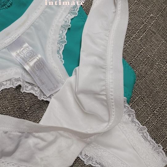 VARIANCE Lingerie Les Quotidiens Stretch Cotton Lace Gstring Thong Celana Dalam Mini CD Katun Import
