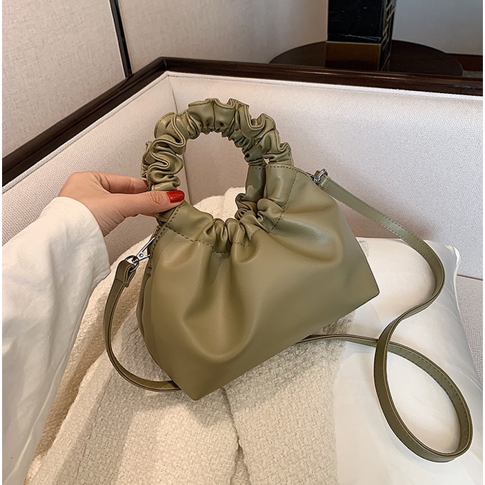 BJ81793 - BLACK/GREEN/KHAKI/WHITE - TAS SERUT KERUT UNIK BEST SELLER IMPORT TAS WANITA FASHION IMPORT MODIS ELEGAN TERMURAH TERLARIS TERBARU BAGSTORE JAKARTA TAS BATAM GT1793