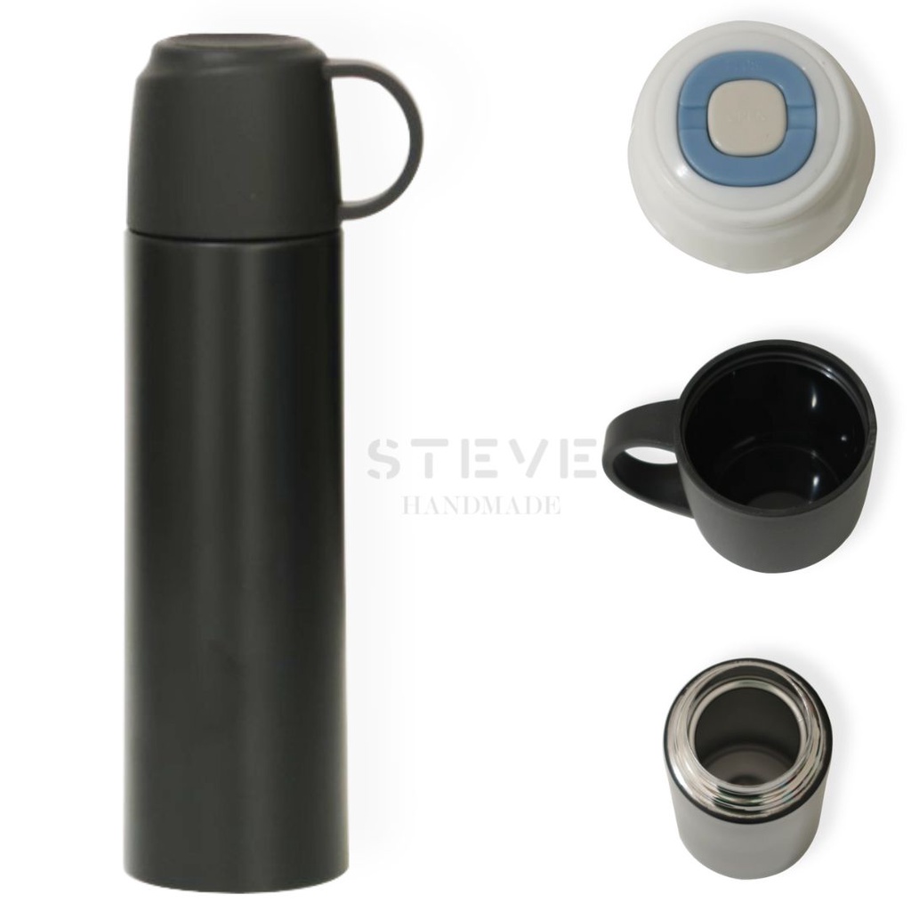 Botol Minum Stainless Termos Vacuum Tumbler Travel Mug Tutup Gelas TM0667 Custom Nama Logo