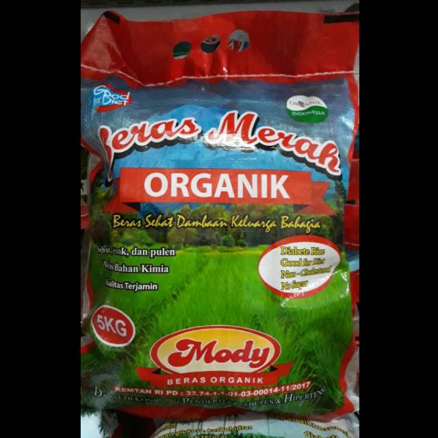 (5 kg) Beras Merah Beras Hitam Beras Organik Menthik Susu Menthik Wangi Pandan Wangi Setra Mody