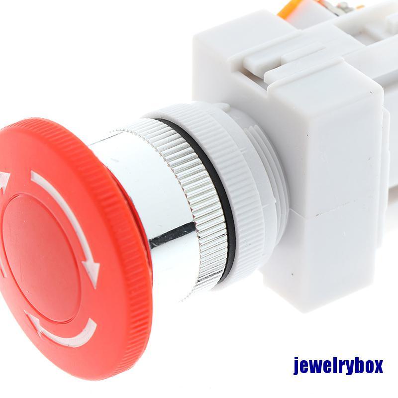 (Jewelrybox) 1pc Tombol Tekan 10a Bentuk Jamur Warna Merah Untuk Stop Darurat Lay37