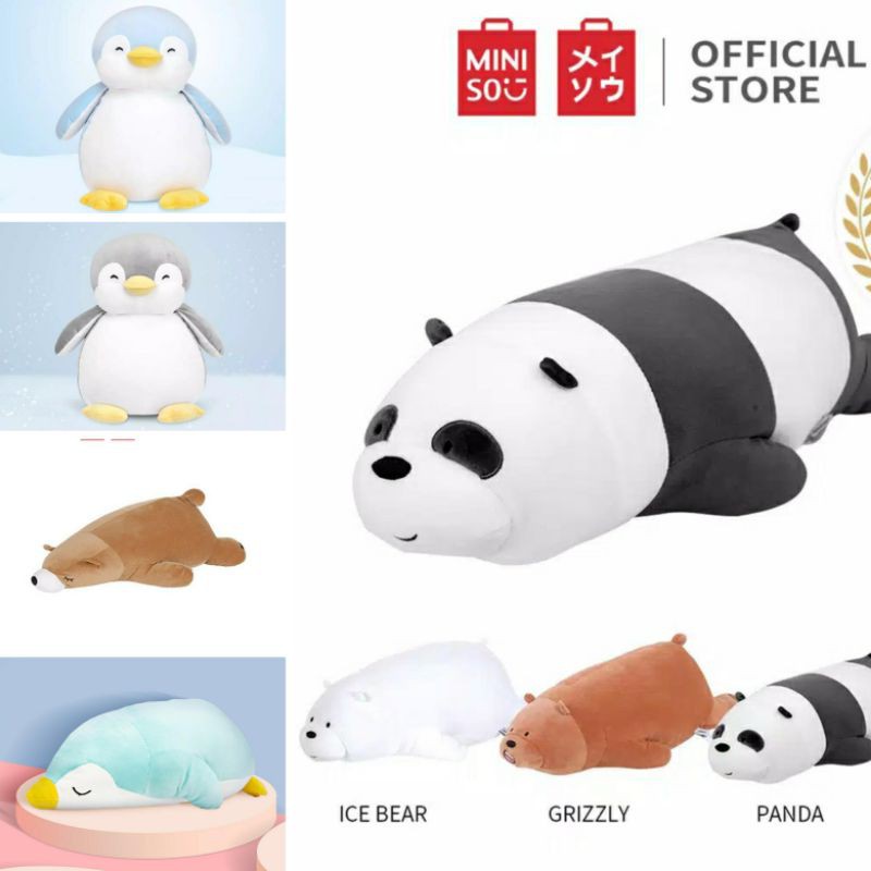 Miniso official Jumbo size penguin / bear plush toy / boneka jumbo pinguin /boneka wbb