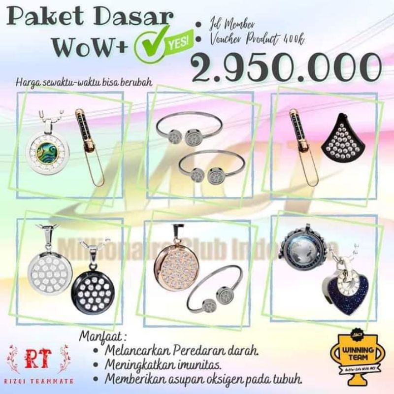 Kalung dan Gelang Kesehatan MCI/Paket Hemat 2 in 1