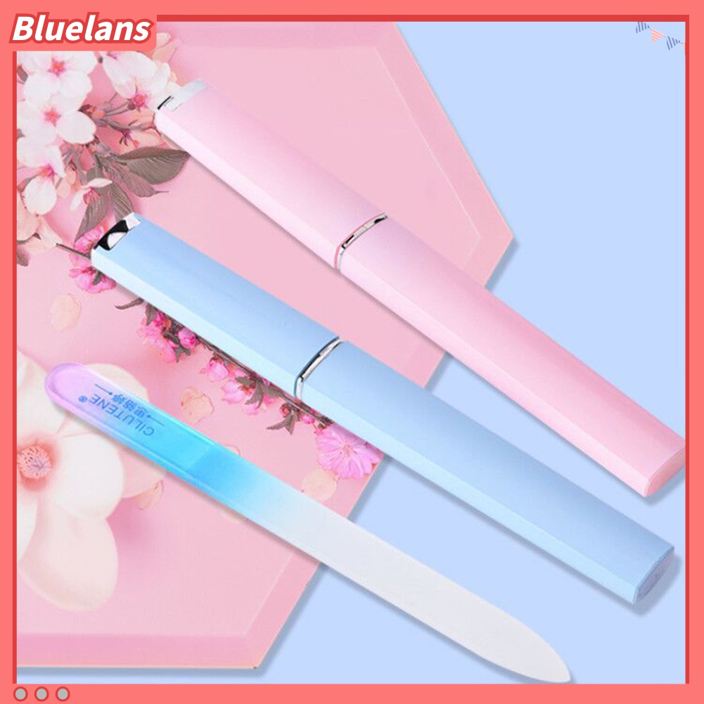 (In Stock) Kacamata Hitam Lensa Warna Warni ♡Alat Kikir Kuku Bahan Alloy Tahan Lama Dengan Kotak Penyimpanan Untuk Manicure Pedicure