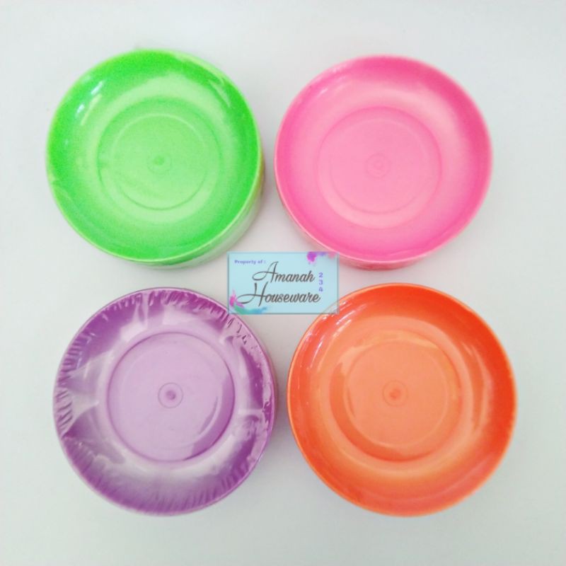 Lepek / Tatakan Gelas / Piring kecil Untuk Snack Bahan Plastik Murah Isi 12pcs