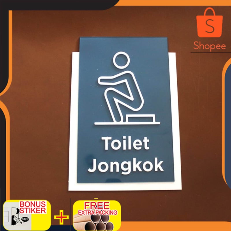 

Grosir SIGN TOILET JONGKOK UNIK / SIGNAGE LABEL TOILET / ACRYLIC TIMBUL Keren