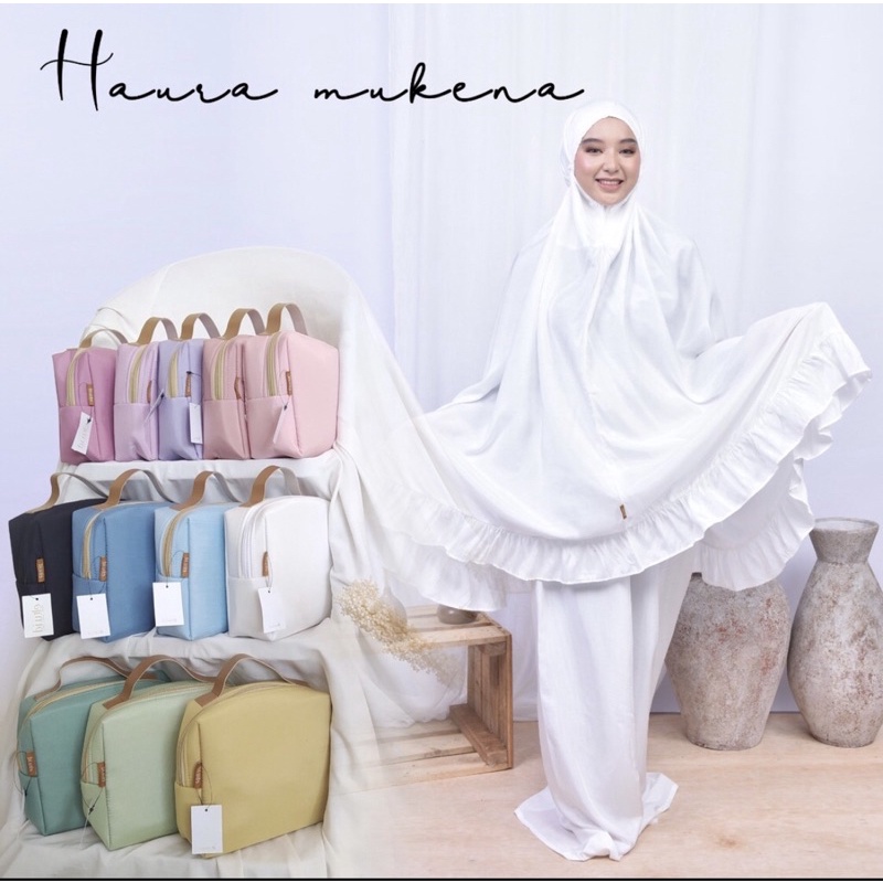 Mukena Haura by eltu.id plus sajadah muka dan tas