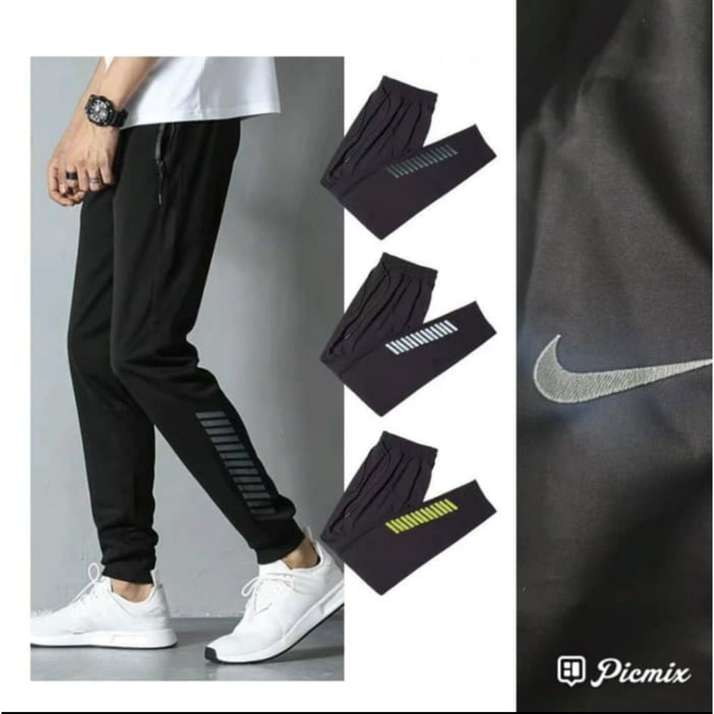  CELANA  PANJANG NIKE  SPEED BLACK LIST WHITE GREY GO GRADE 