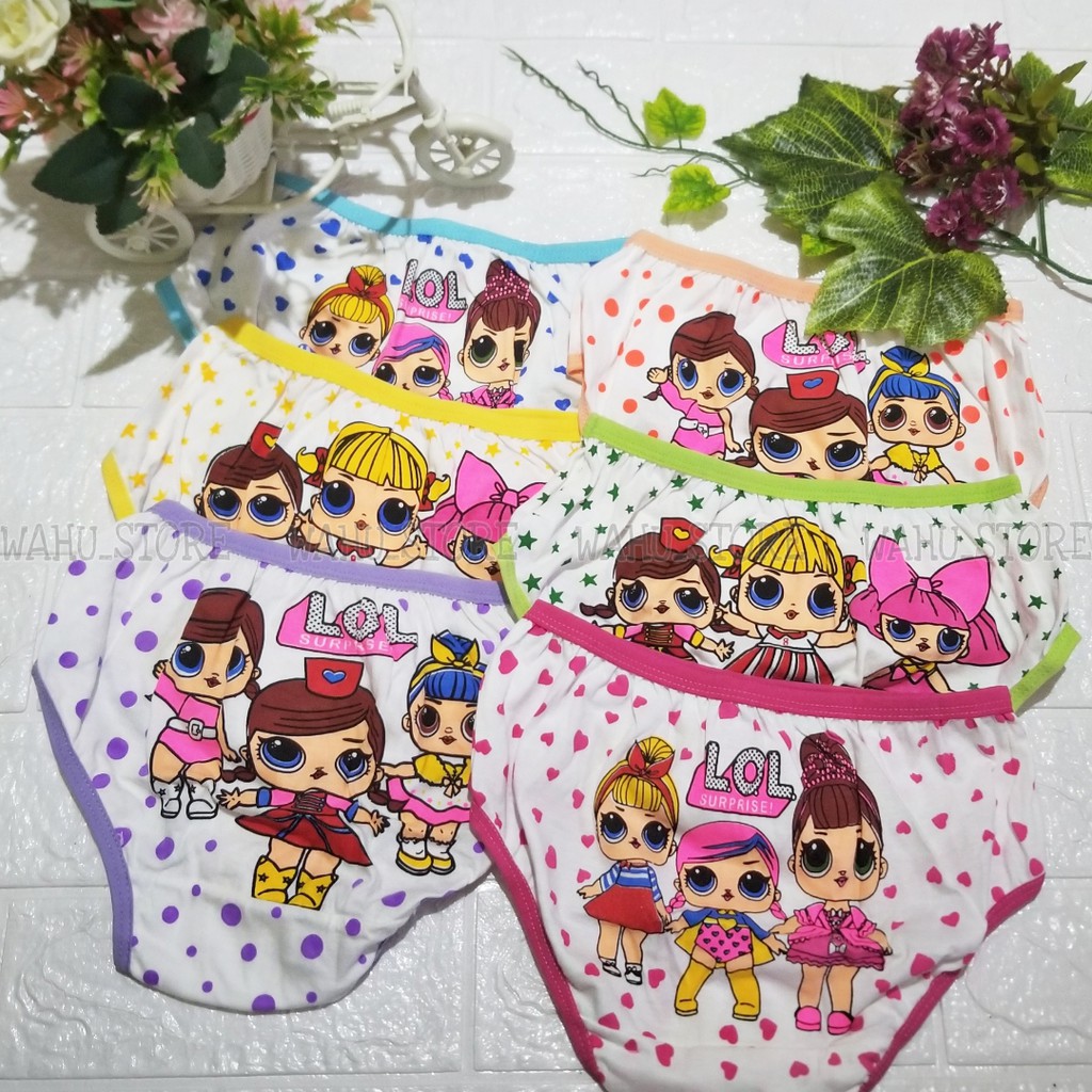 Celana Dalam Anak Perempuan 1 Pcs | CD Anak Cewek Motif Kartun / LOL 01 | Pakaian Dalam Anak Wanitaa