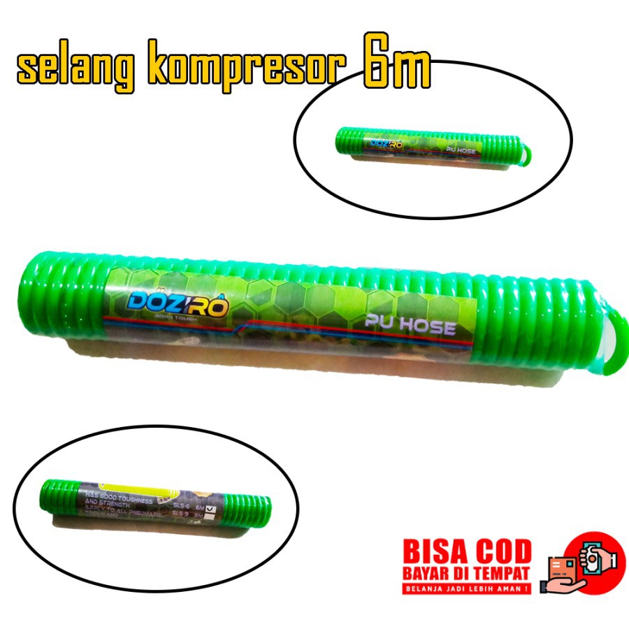 Selang Spiral Kompresor / Selang Recoil Kompresor 6M DOZIRO spt