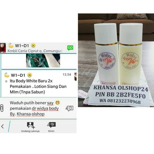JUAL paket hb lotion / body night dr. widya skincare original 100%