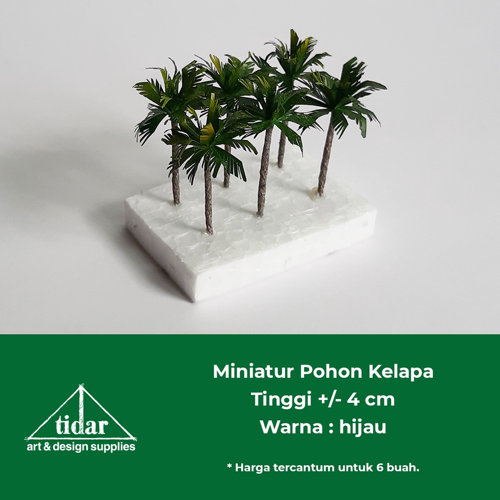 

[MR] MG - Miniatur Maket Pohon Kelapa Hijau Tinggi 4 cm / Coconut Tree