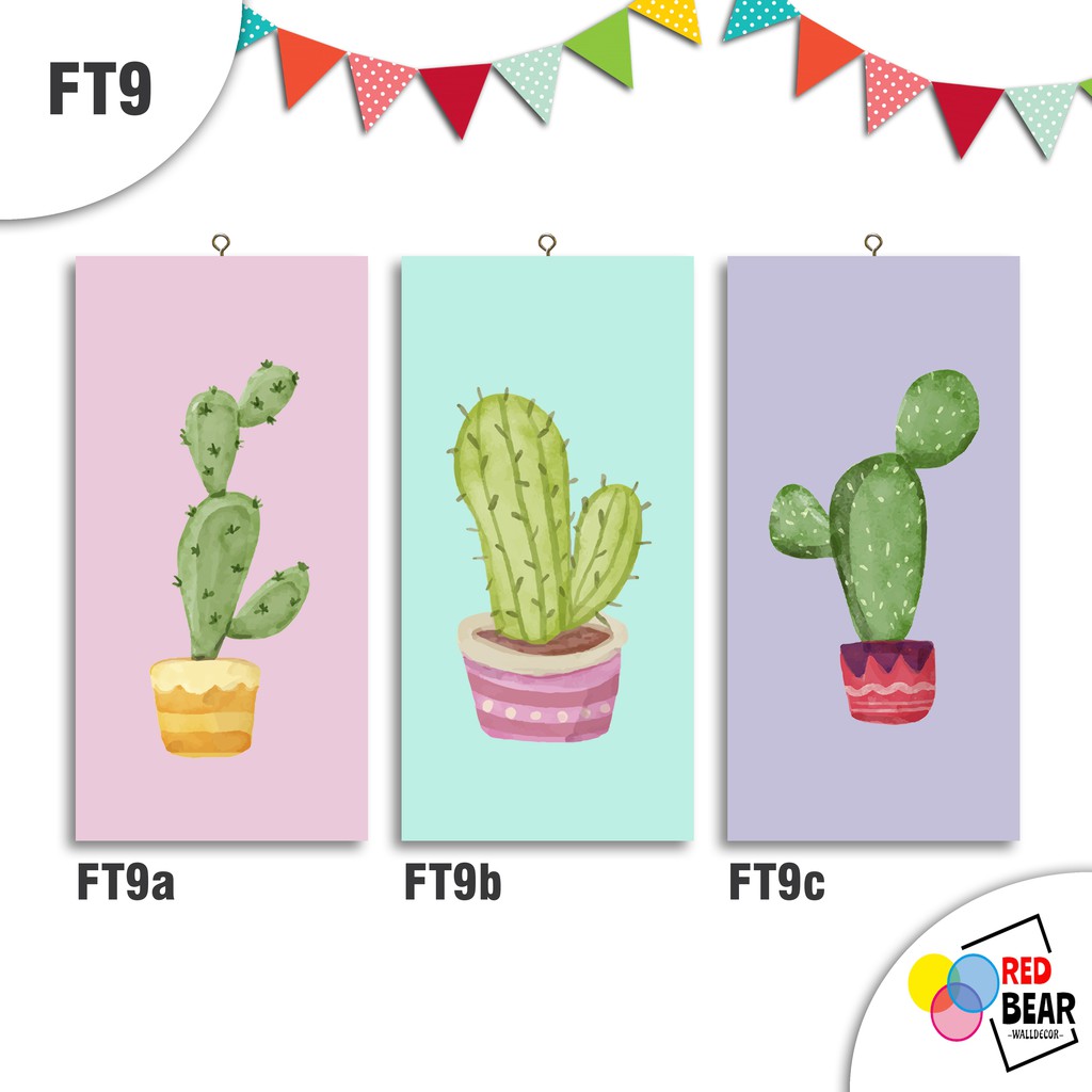 Walldecor Cactus / Pajangan Dinding / Poster / Pajangan / Hiasan Dinding - FT9