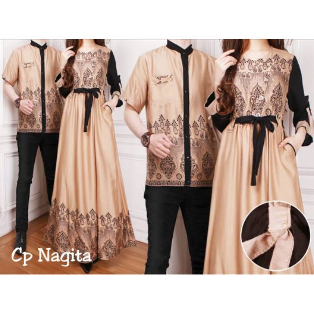 COUPLE GAMIS KOKO BAHAN KATUN RAYON ADEM HALUS NAGITA (LV)