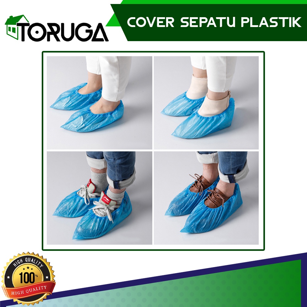 Sarung Sepatu Hujan Pelindung Sepatu Shoes Cover Unisex Sekali Pakai Per 10pcs