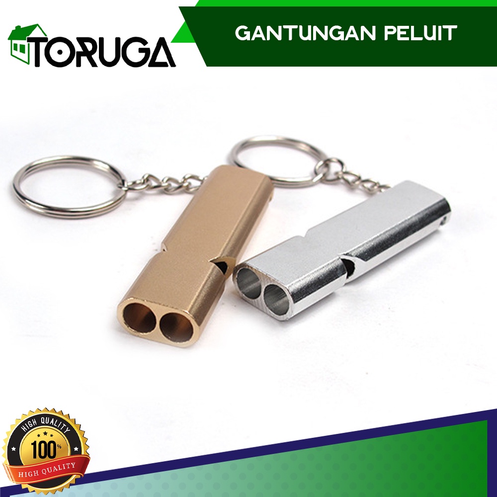 Gantungan Kunci Mobil Motor Rumah Peluit Survival Outdoor Emergency Whistle Keychain