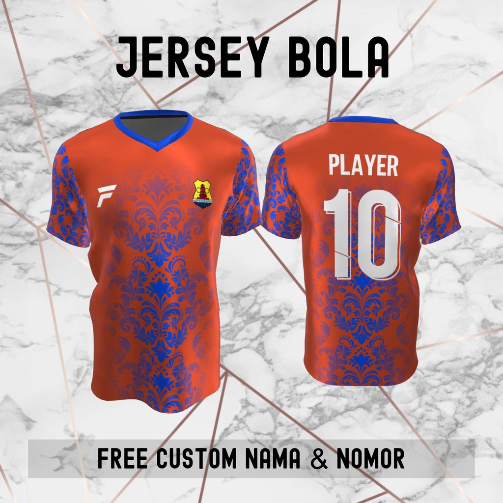 Jersey Batik Persema Malang Klub Bola Baju Kaos Custom Nama dan Nomor Punggung - 767