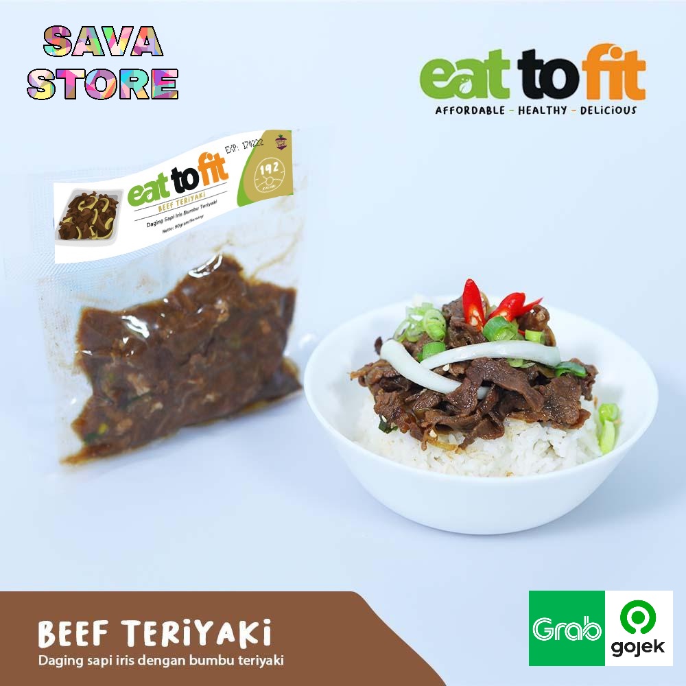 FROZEN FOOD MAKANAN DIET EAT TO FIT BEEF TERIYAKI - 100gr