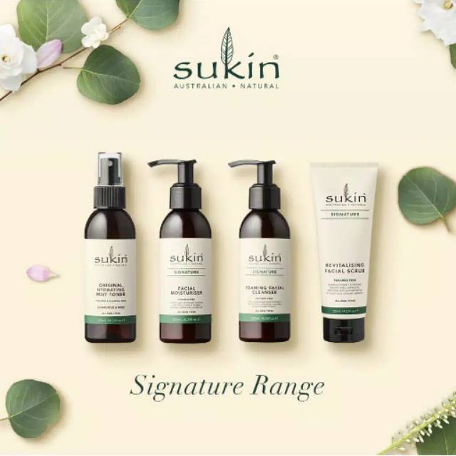 SUKIN Signature Series(Natural Deodorant,Facial Moisturizer,Hydramist Toner,Cleanser,Scrub,Bodywash)