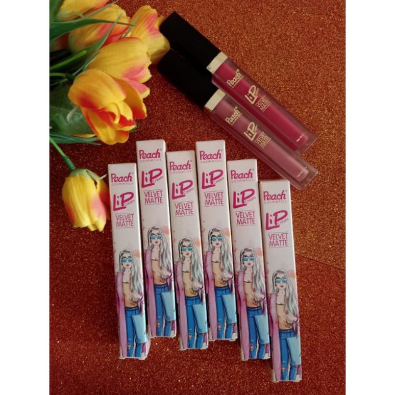 ⭐BAGUS⭐PEACH COSMETICS LIPCREAM VELVET MATTE / LIP CREAM PEACH 6.7GR