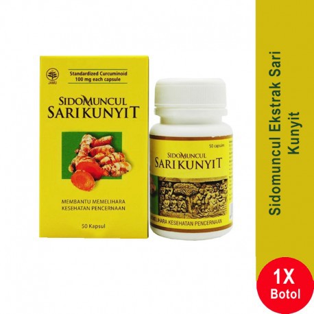 Kapsul Sari Kunyit Sidomuncul Obat Maag Asam Lambung Akut Kronis Herbal Bukan Kunyit Bubuk Shopee Indonesia