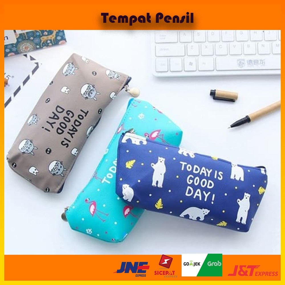 

Tempat Pensil Lucu Good day Pencil Case Wadah Pensil Anak Lepak Wadah Pensil Karakter Murah -Pinguin