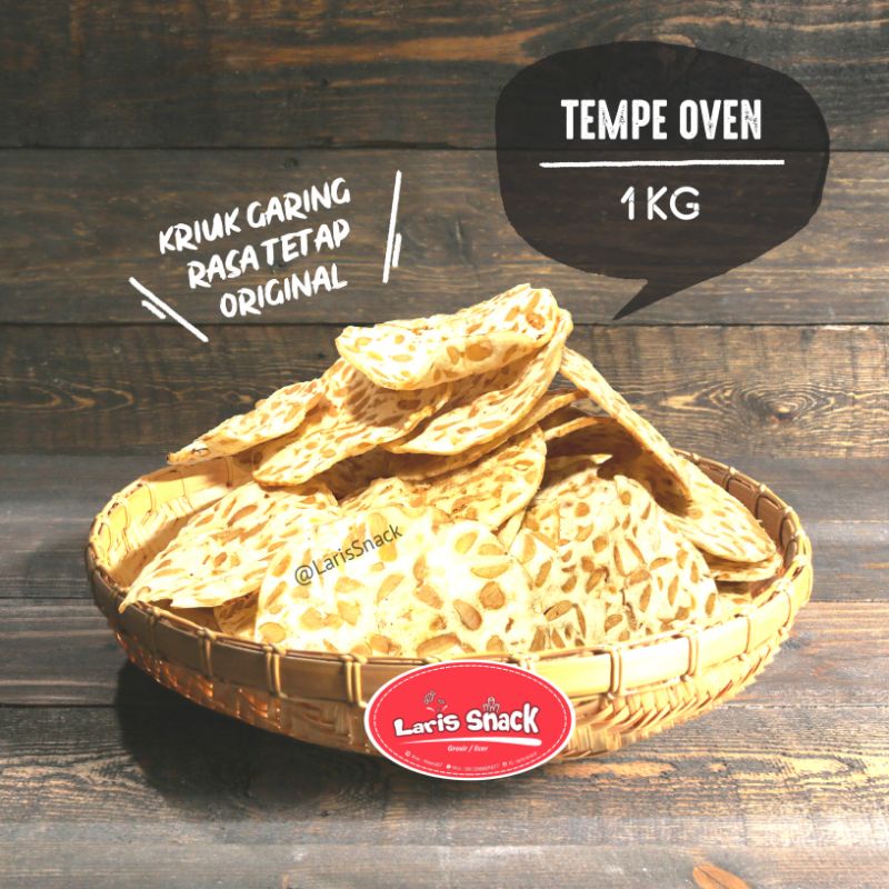 

Keripik Tempe Oven Garing Renyah Snack Kiloan 1000gr