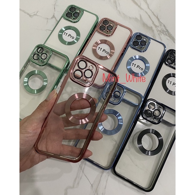 Ultra Plated LENSPRO CHROME Electric plated Case Iphone 11 12 13 Pro Max XR X XS XS MAX Casing  Pelindung Silikon HP Lens Pro