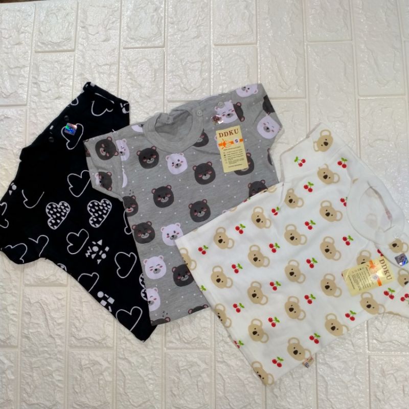 Oblong Bayi Ddku || Baju Baby Oblong Kancing Pundak Ddku Pendek || Oblong Ddku Lengan Panjang Oblong