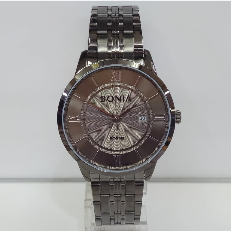 Jam Tangan Pria Bonia BNR172-1733 Rosso Grey Stainless Steel