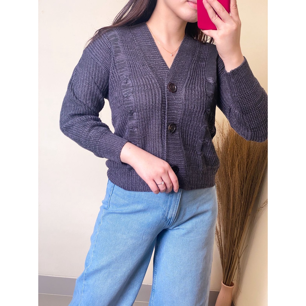 Cardigan Knit Outer Croptop Outer Knitwear Premium Kardigan Rajut