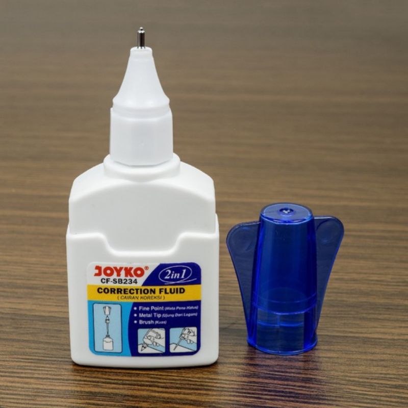 

JOYKO Correction Fluid CFSB 234 TIPE-X Cair Plus Kuas Penghapus Pena Cairan Koreksi (2 IN 1)