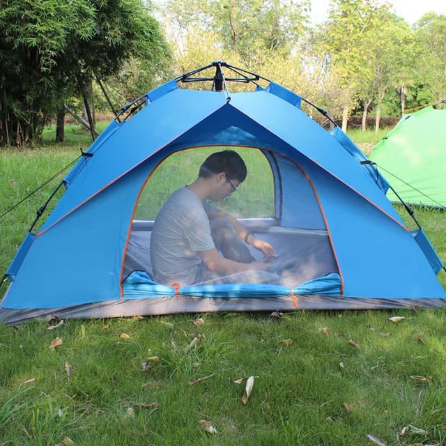 Barnik88 Tenda Camping Lipat Otomatis Kapasitas 2-4 Orang Tenda Outdoor Praktis Waterproof bisa cod Tenda Camping Zp 5 Simple Tampa Harus Di Rakit/Tenda Outdor