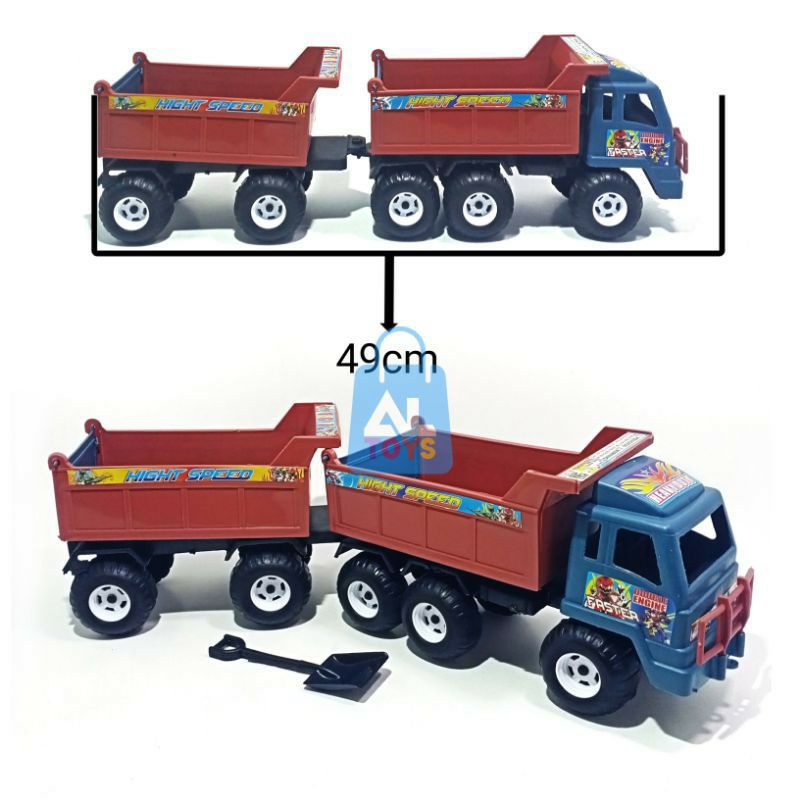 AJ MAINAN ANAK MOBIL TRUK GANDENG/ MOBIL DUMP TRUCK GANDENG/ MOBIL MOBILAN TRUK PASIR GANDENG