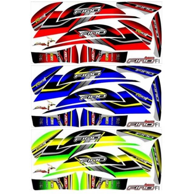 Stiker Fino 125 Fi Variasi Yamaha Striping Sticker Skotlet Scotlite Body Motor Lis List Body Li Liss