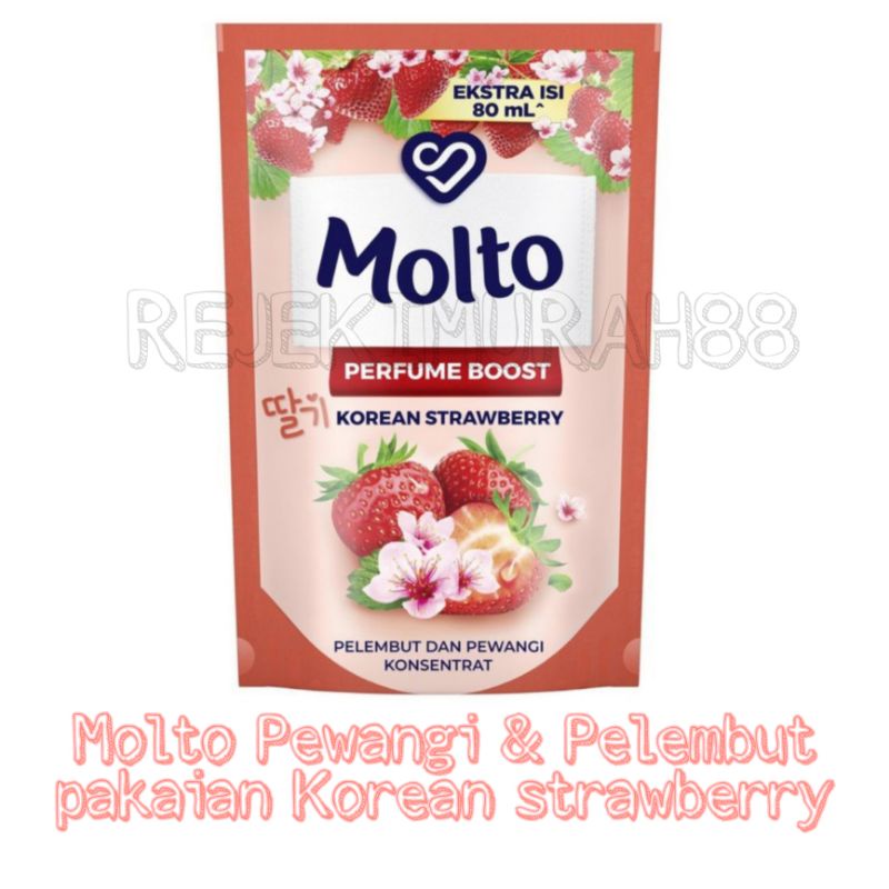 Molto Pelembut Pewangi Pakaian Korean Strawberry 680Ml