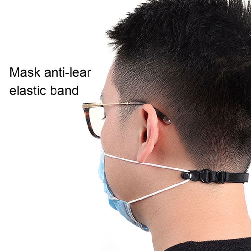 【Ready stock】Tali Masker Unisex Non-slip Tali Pita Elastis Hitam fashion murah