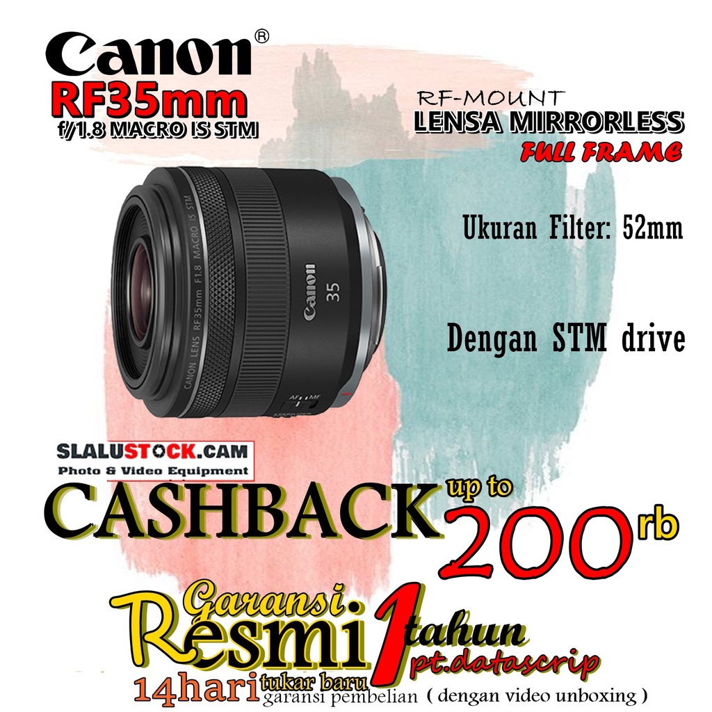 CANON RF 35mm F1.8 IS Macro STM - LENSA Canon Mirrorless 35mm RF Lens