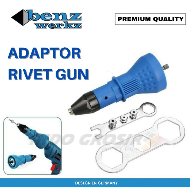 BENZ Alat Tang Rivet BZ-9055 / Premium Electric Rivet Gun Adaptor Adaptor Tang Rivet Mesin Bor