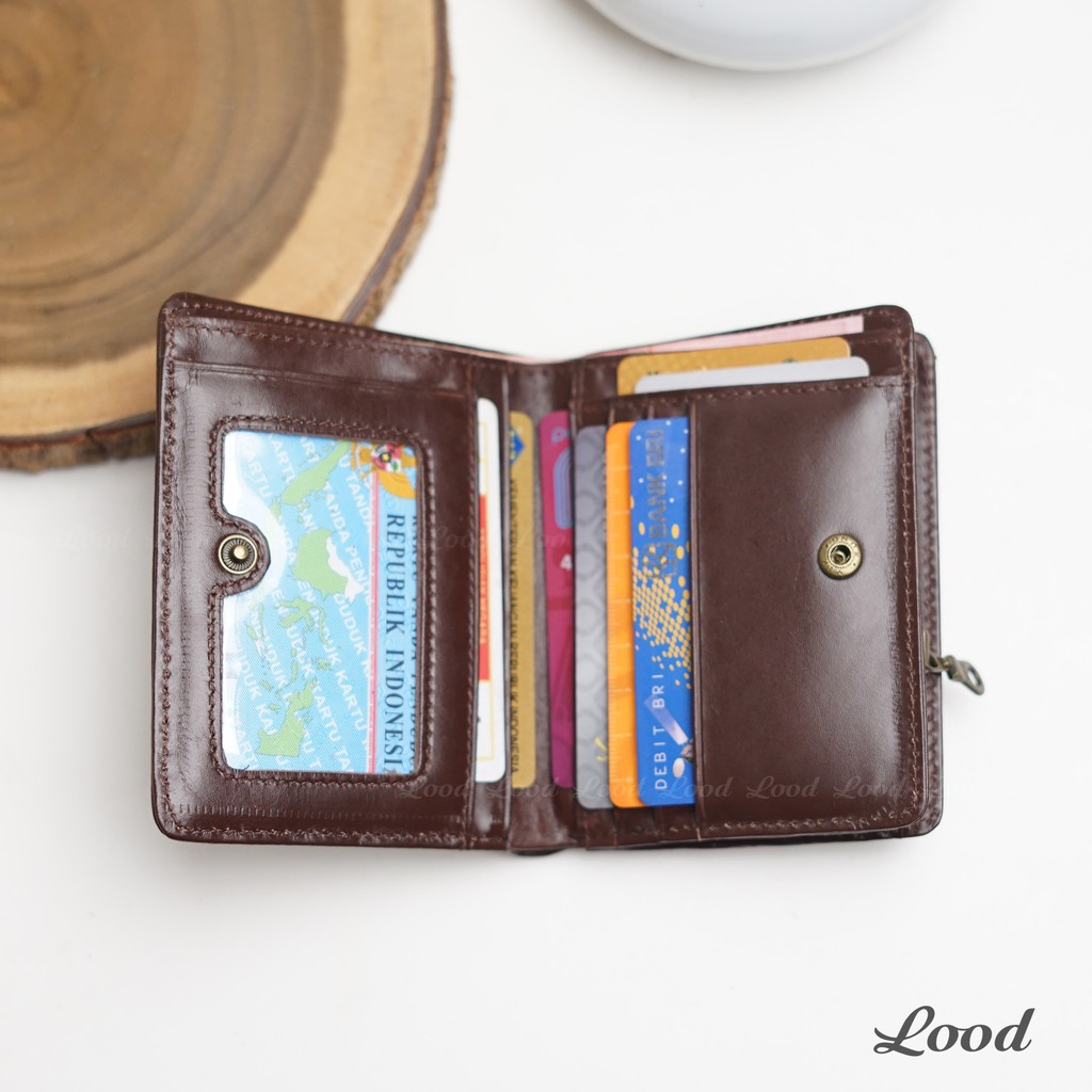 DOMPET KULIT ORIGINAL 100% PRIA WANITA UNISEX ZIPPER WALLET - GRATIS UKIR NAMA