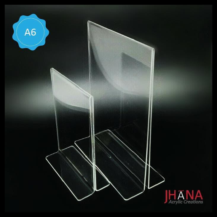 

HARGA DISKON TERMURAH FLASH SALE TENTCARD / NOMOR MEJA / TENT HOLDER AKRILIK / ACRYLIC UKURAN A6